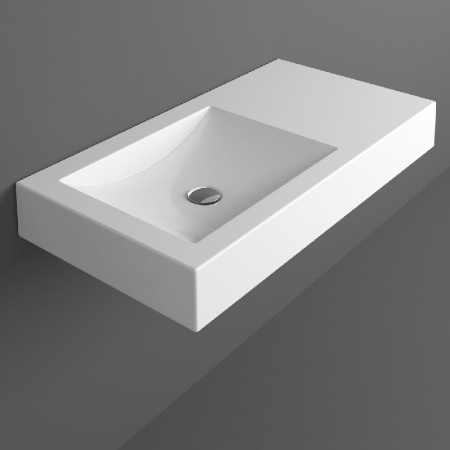 Раковина из сантехнического фаянса Simas FZ 11 bia 0 hole 90х50 подвесная цвет белый